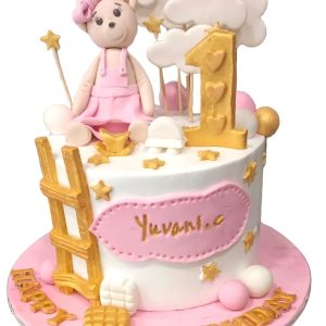 Teddy Bear first Birthday Cake