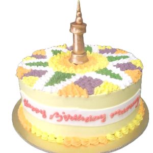 Colorful Rangoli Cake