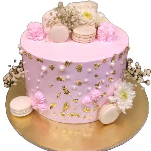 Pink Macaron Cake