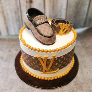 Louie Vuitton Shoe Cake