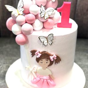 Little Girl Butterfly Cake