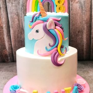 Decorative Colorful Unicorn Cake