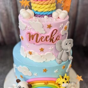 Unicorn with Animals Cake