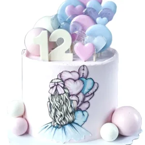 Colorful Heart Cake