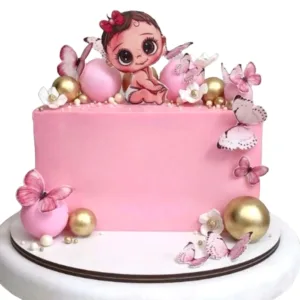 Butterfly Pearl Half Birthday Cake