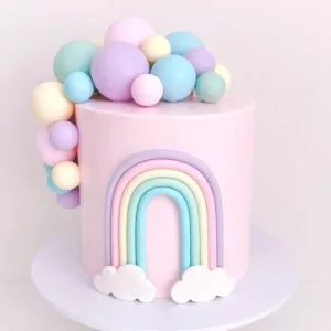 Rainbow & Balls Cake