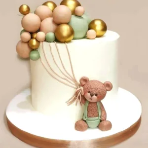 Teddy Balloon Bouquet Cake