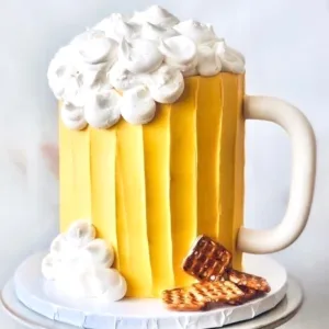 Beer Mug Tutorial Cake