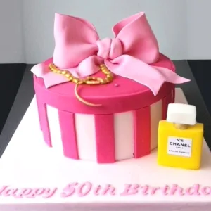 Chanel perfume & Hat box Cake