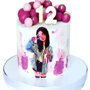 Girl's Cute Pose Cake