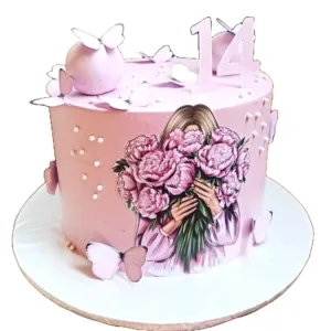 Girl  Bouquet Cake