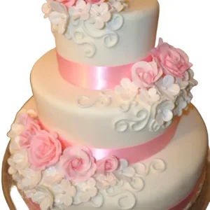 Floral Cascade Wedding Cake