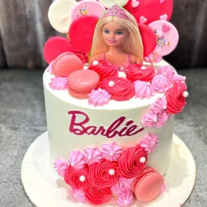 Barbie Macaroon Cake